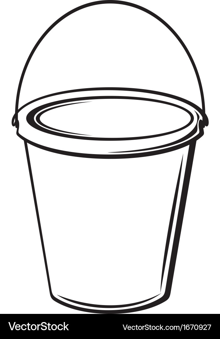 Simple Bucket with Handle vector image