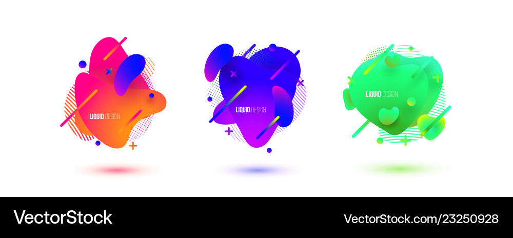 Abstract design set of liquid shapes Abstract design set of liquid shapes vector image