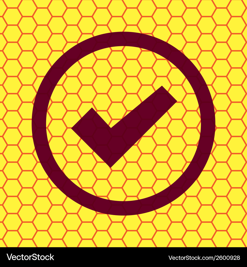 Check mark flat modern web button and space vector image