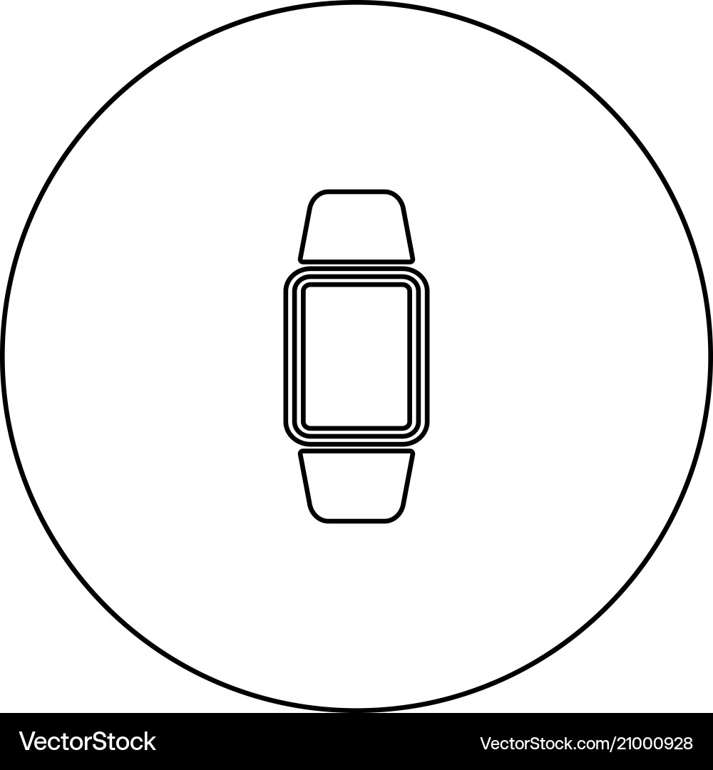 Digital hand clock icon black color in circle vector image
