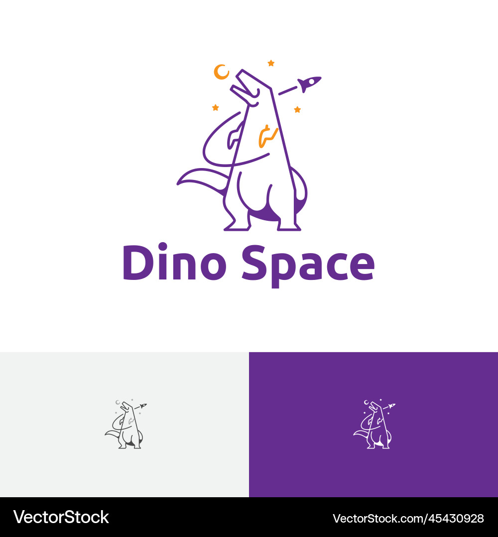 Dino space craft ship t-rex dinosaur sky cool logo Dino space craft ship t-rex dinosaur sky cool logo vector image