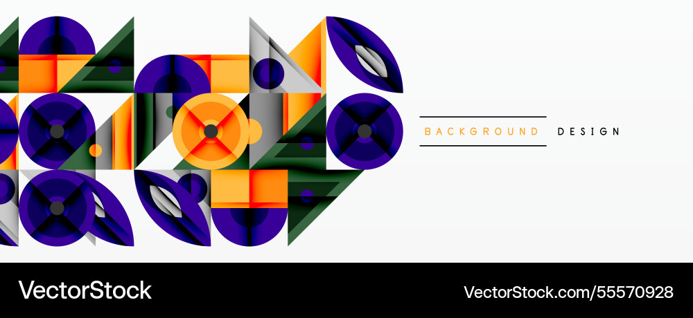 Dynamic geometric composition with sharp angles Vector Image