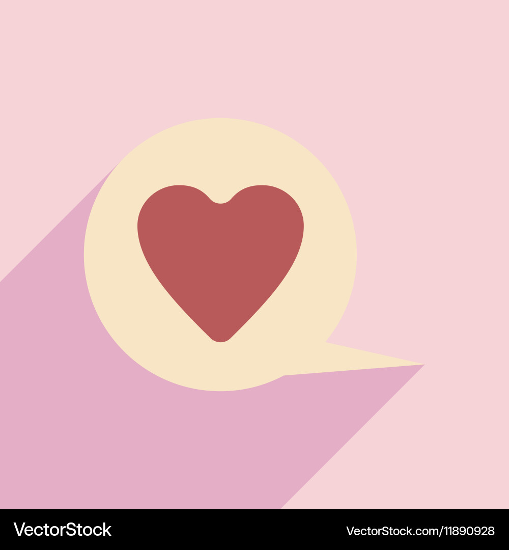 Flat with shadow icon and mobile application logo Vector Image
