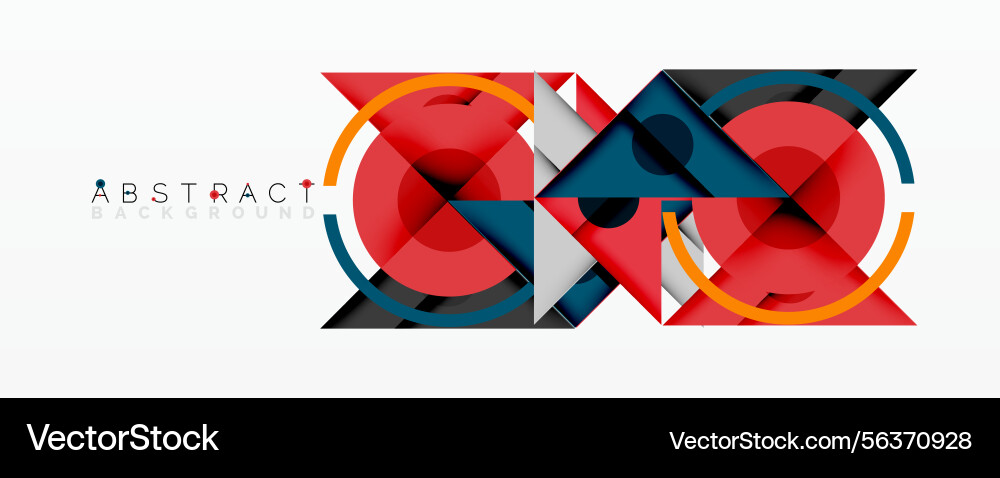 Geometric shapes overlap creating vibrant Vector Image