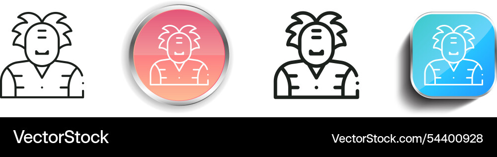 Giant icon thin linear regular and button style vector image