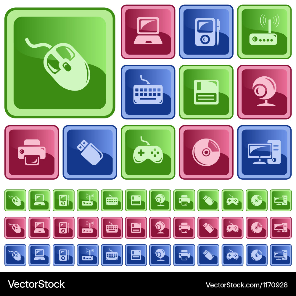 Hardware buttons vector image