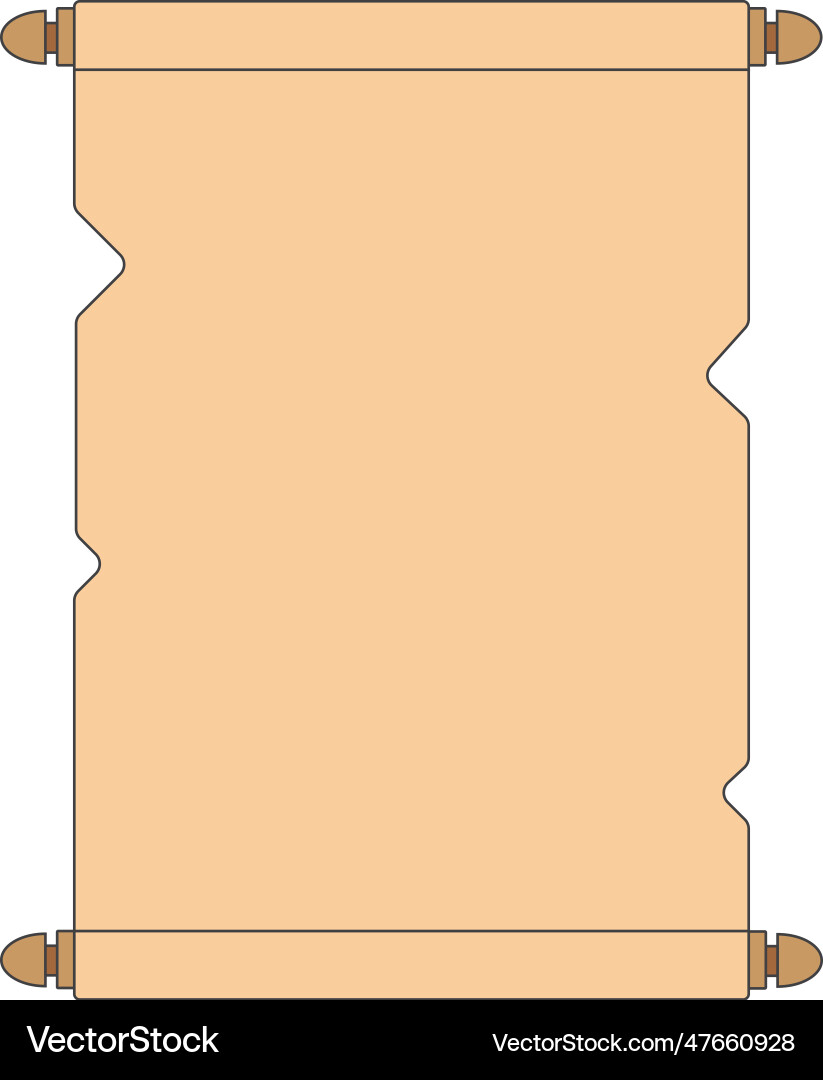 Isolated colored empty scroll icon vector image