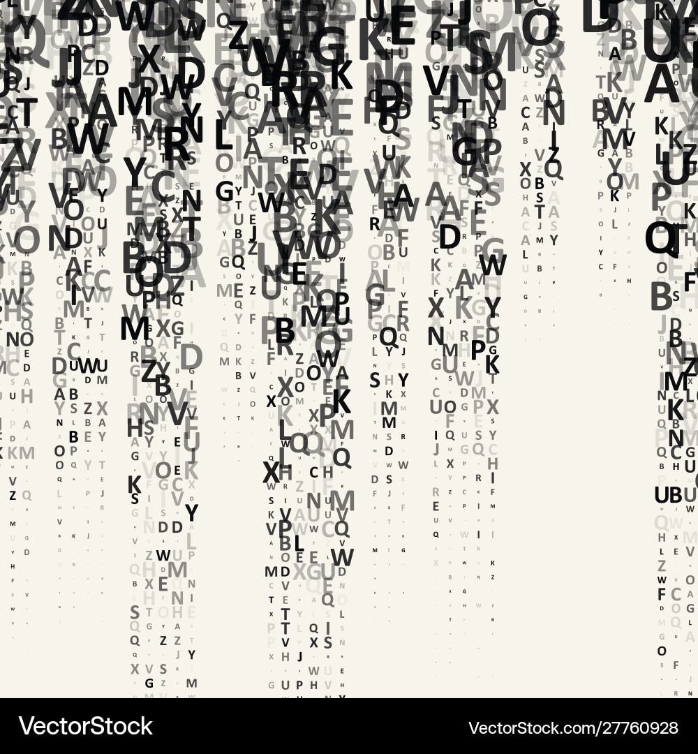 Pattern composed from letters Pattern composed from letters vector image