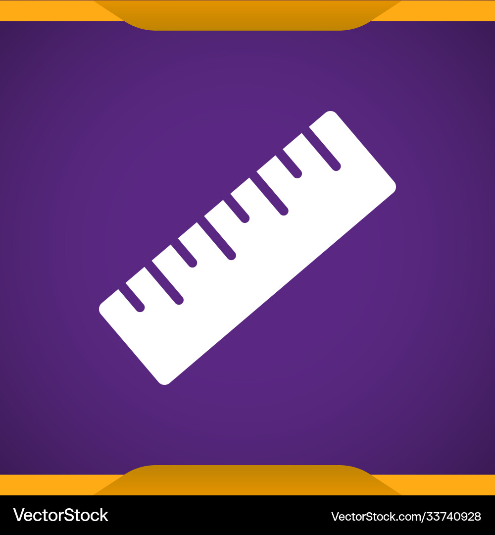 Ruler icon for web and mobile Vector Image