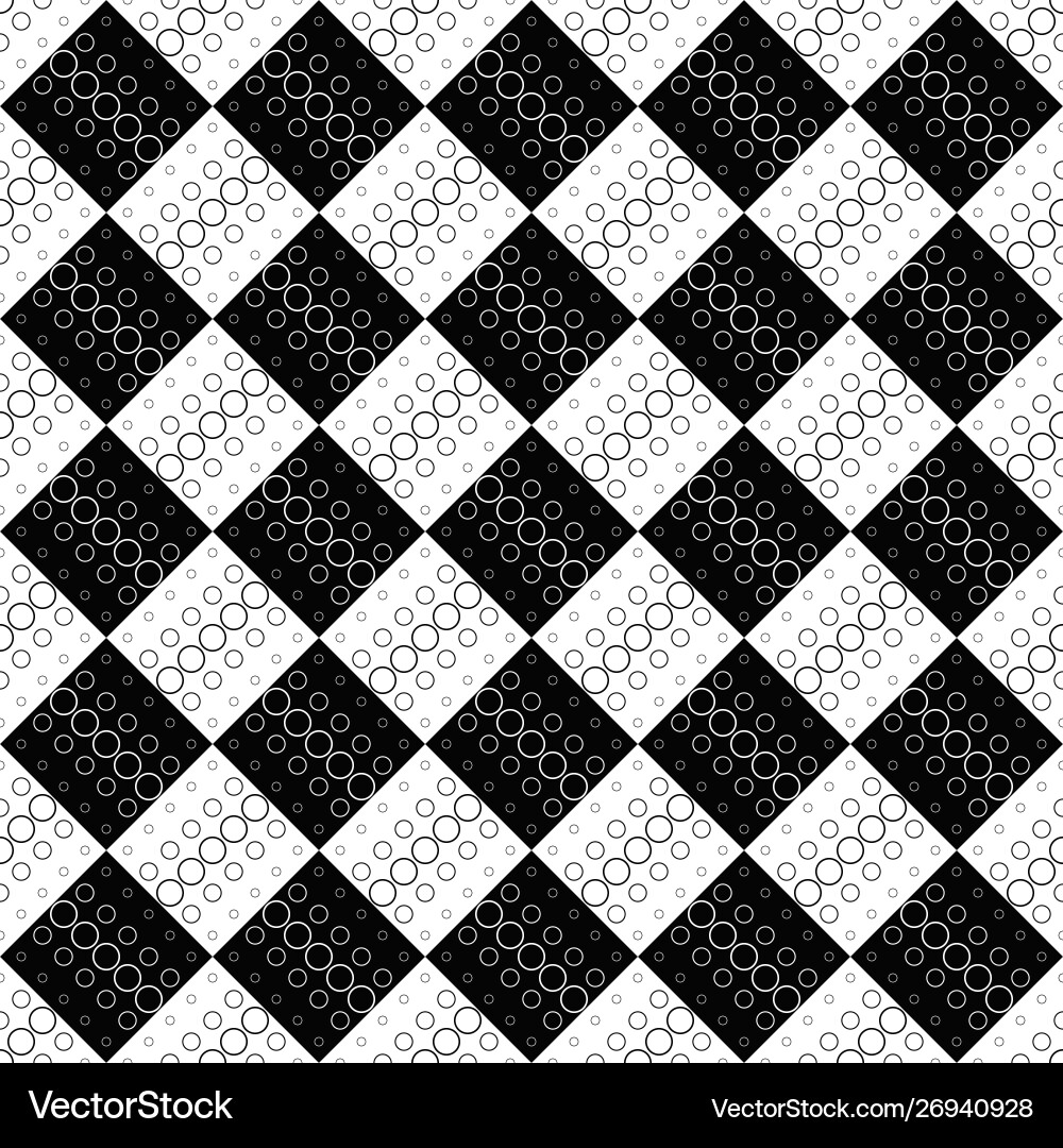 Seamless monochrome abstract circle pattern Vector Image