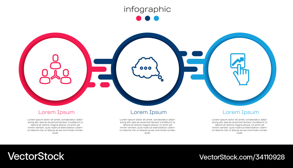 Set line project team base speech bubble chat Vector Image