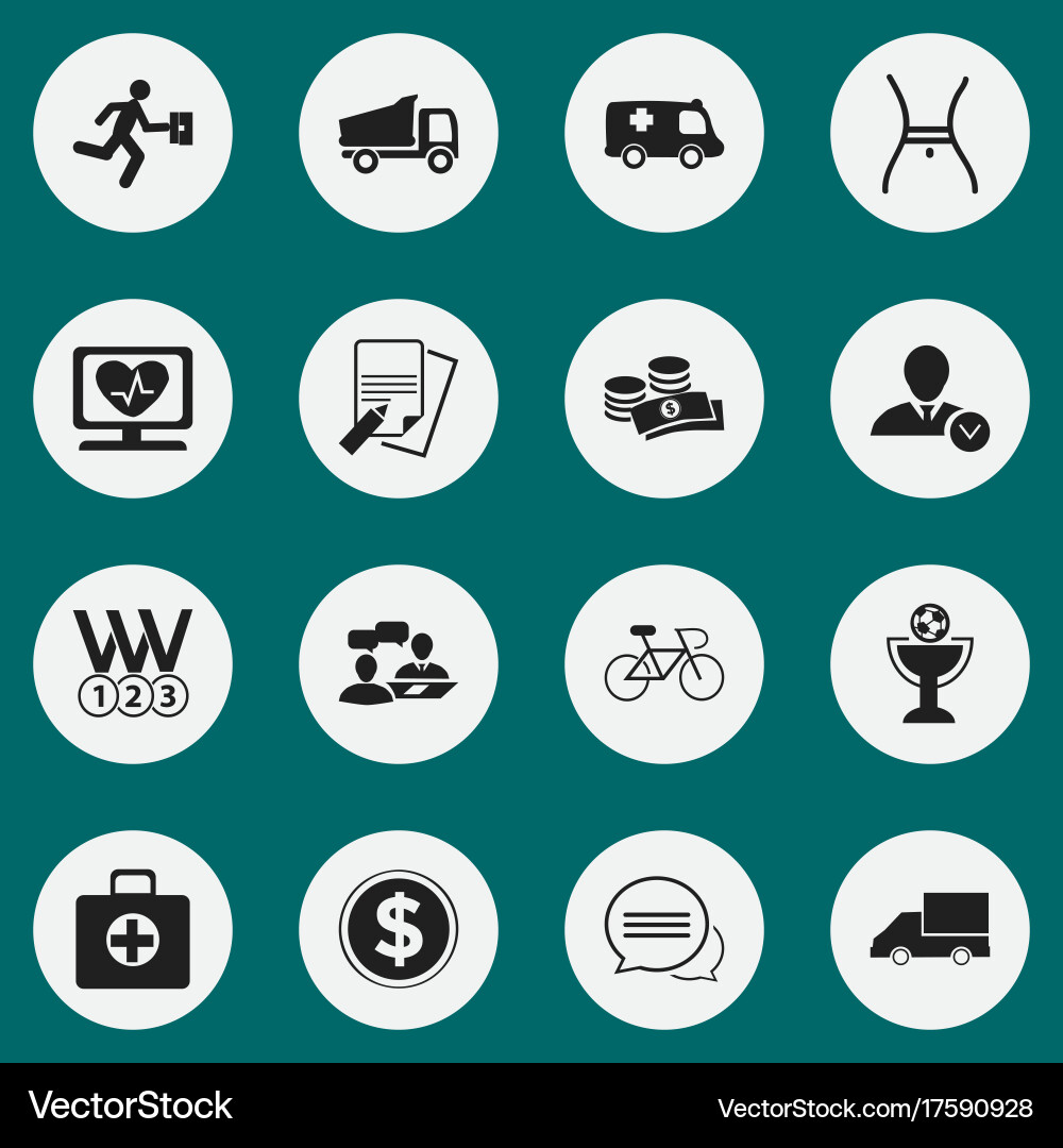 Set of 16 editable complicated icons includes Vector Image