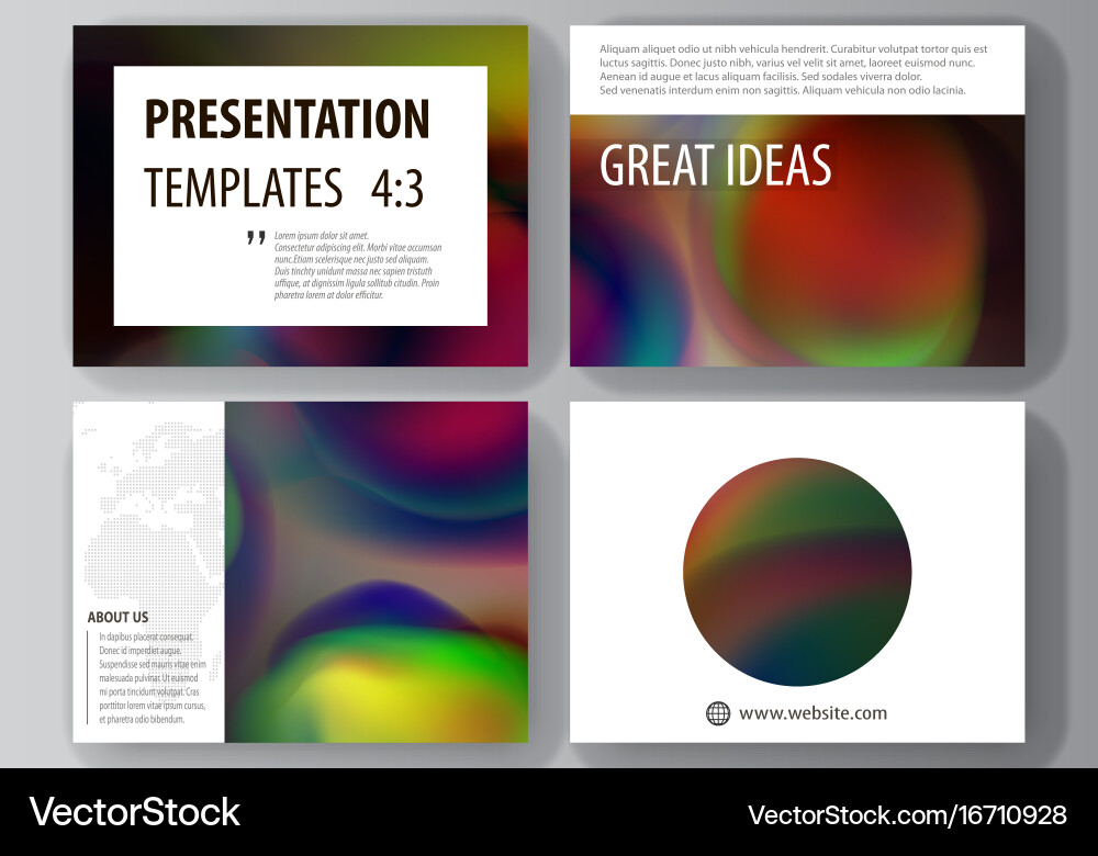 Set of business templates for presentation slides Vector Image