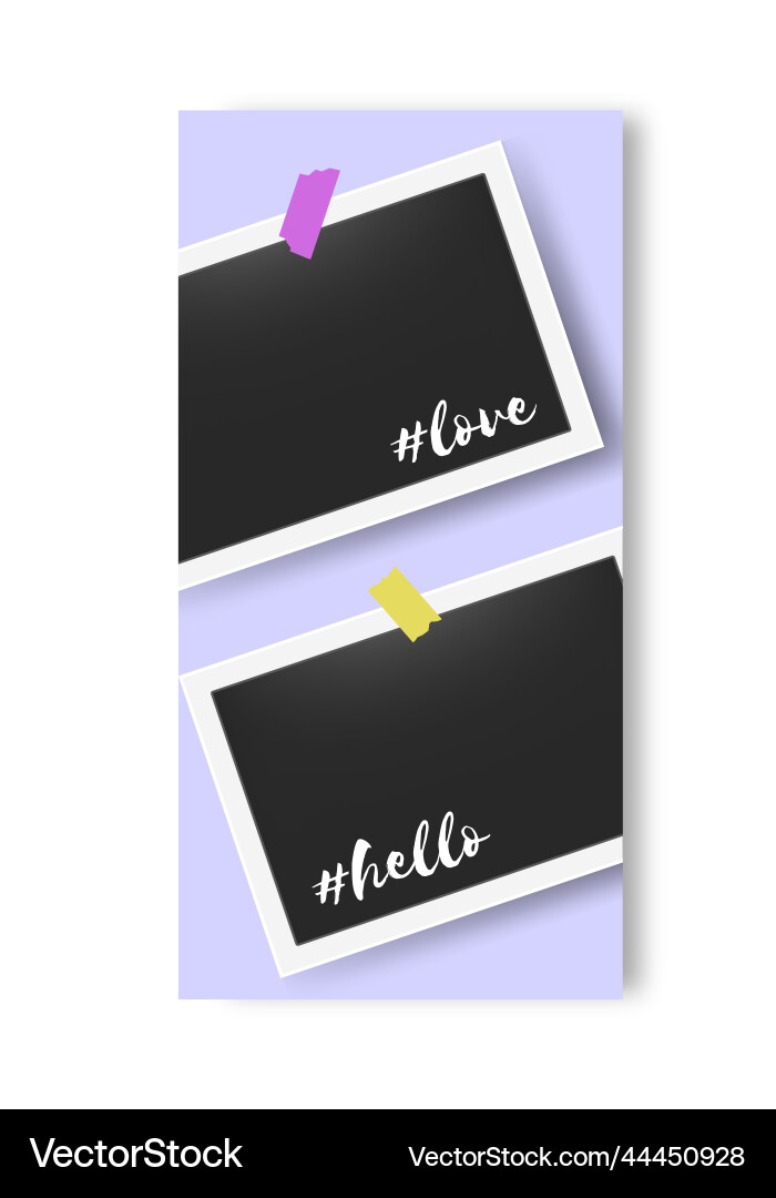 Social media editable story frames blank photos Social media editable story frames blank photos vector image
