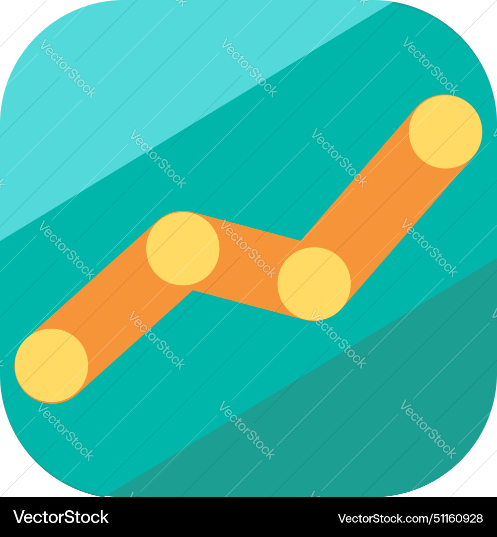 Square chart icon button application element Square chart icon button application element vector image