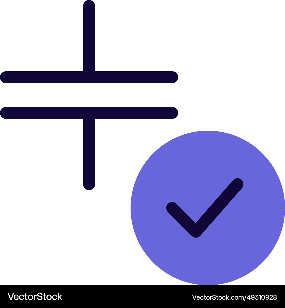 Using checklist for verify functions of capacitor Vector Image