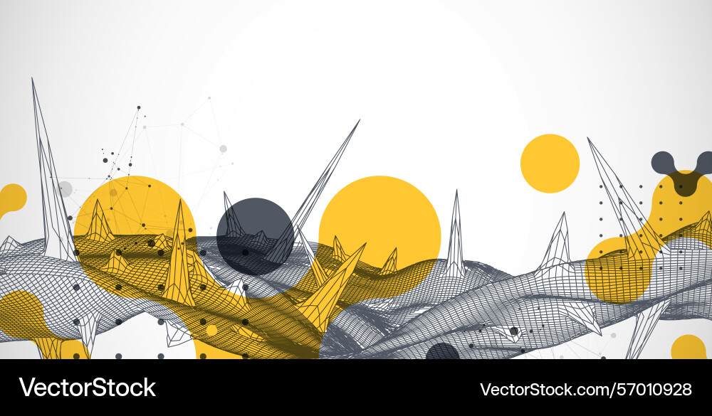 Wireframe Wissenschaft Hintergrund mit Plexus-Effekt Wireframe Wissenschaft Hintergrund mit Plexus-Effekt vektorbild