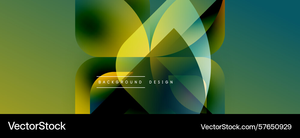 Abstract geometric shapes overlap creating Vector Image