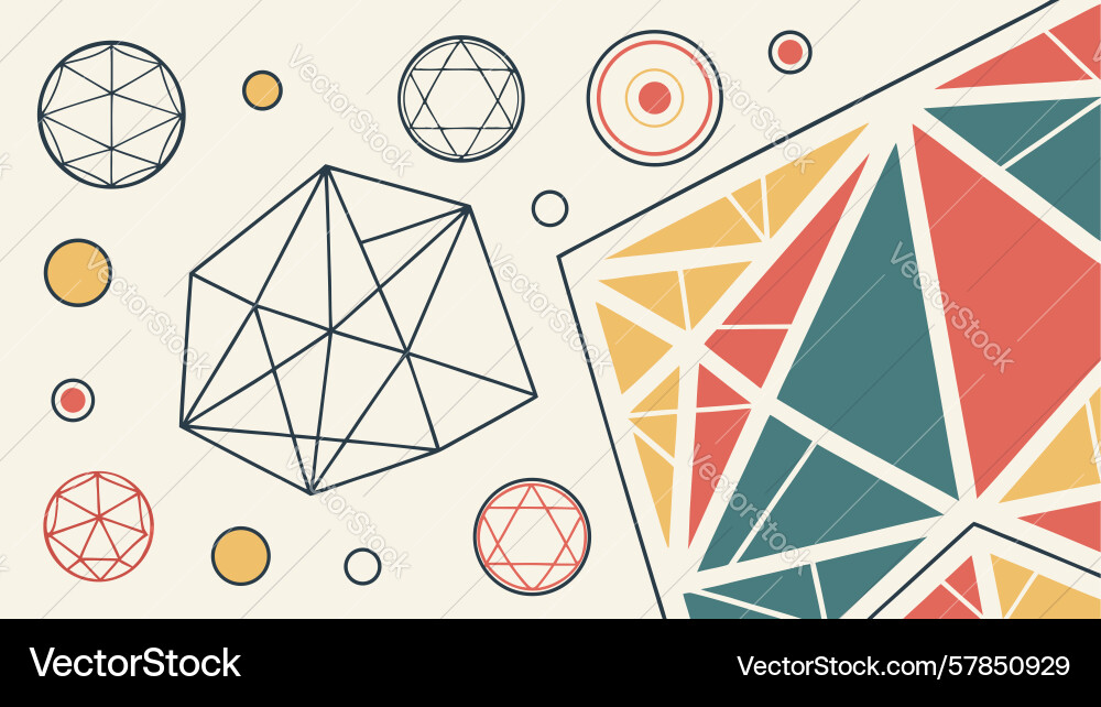 Abstract geometric solids pattern for design Vector Image