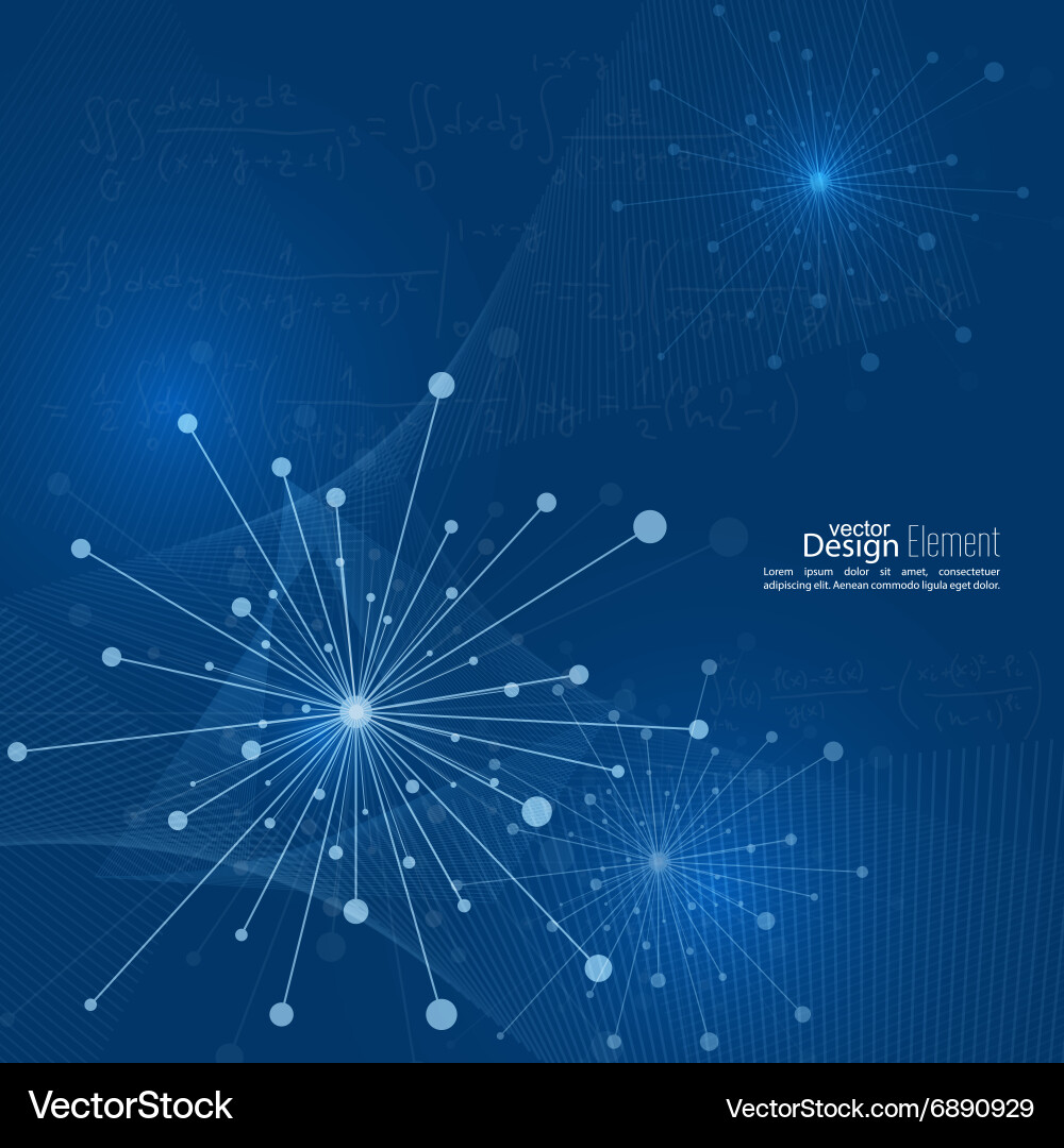 Array with dynamic emitted particles vector image