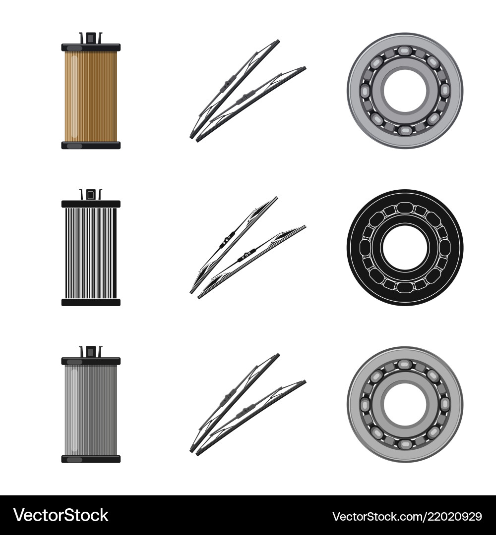 Auto and part icon set Auto and part icon set vector image