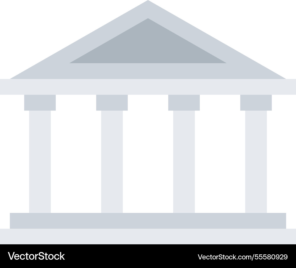 Bank flat web icon concept Royalty Free Vector Image