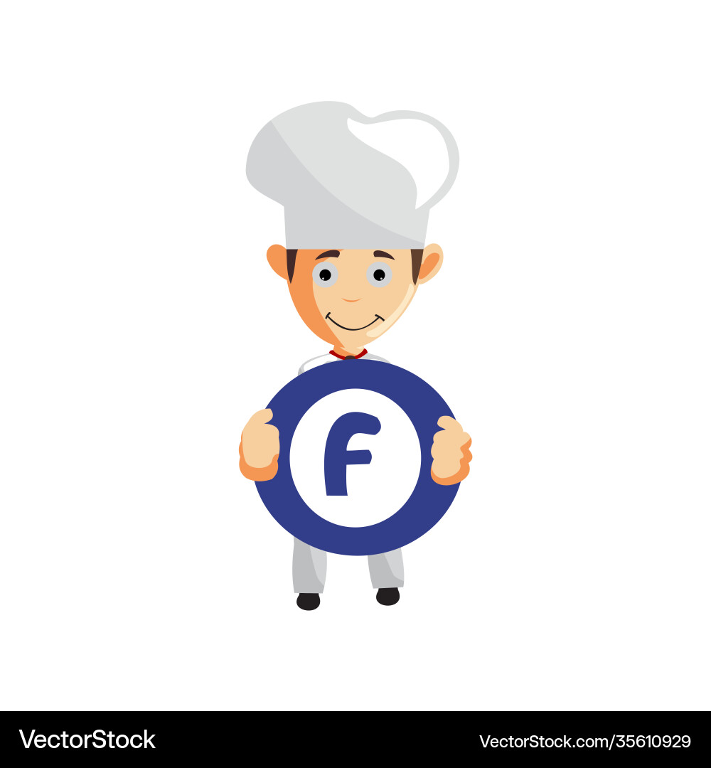 Chef character fun creation template pose vector image