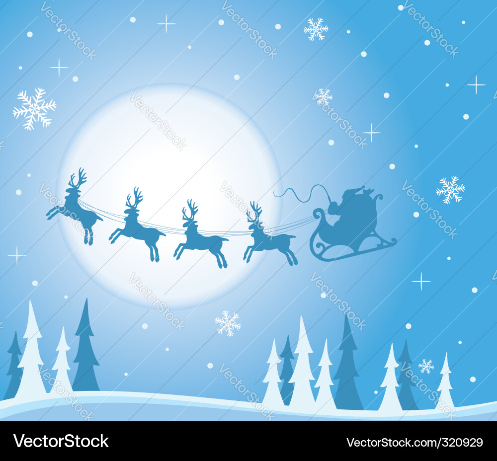 Christmas Holiday Background with Santa Royalty Free Vector VectorStock