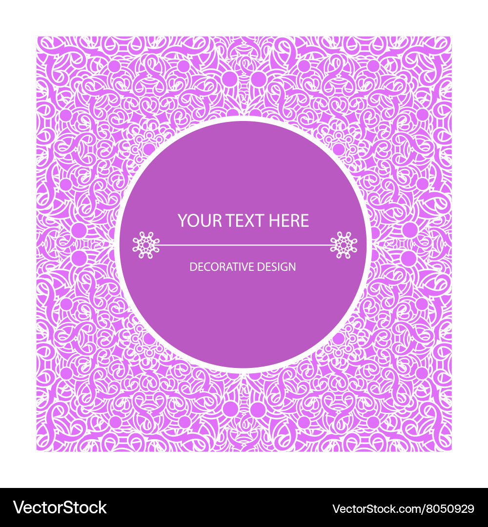 Decorative design element with a circular Vector Image