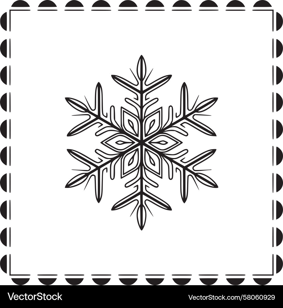 Detailed Snowflake Pattern Vector Image