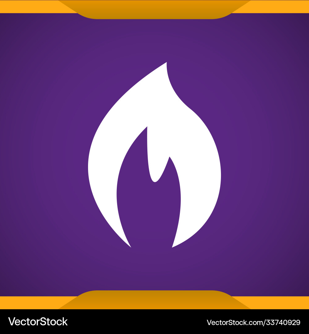 Flame icon for web and mobile Vector Image
