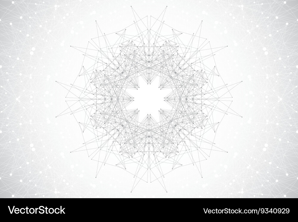 Geometric abstract background with connected line vector image