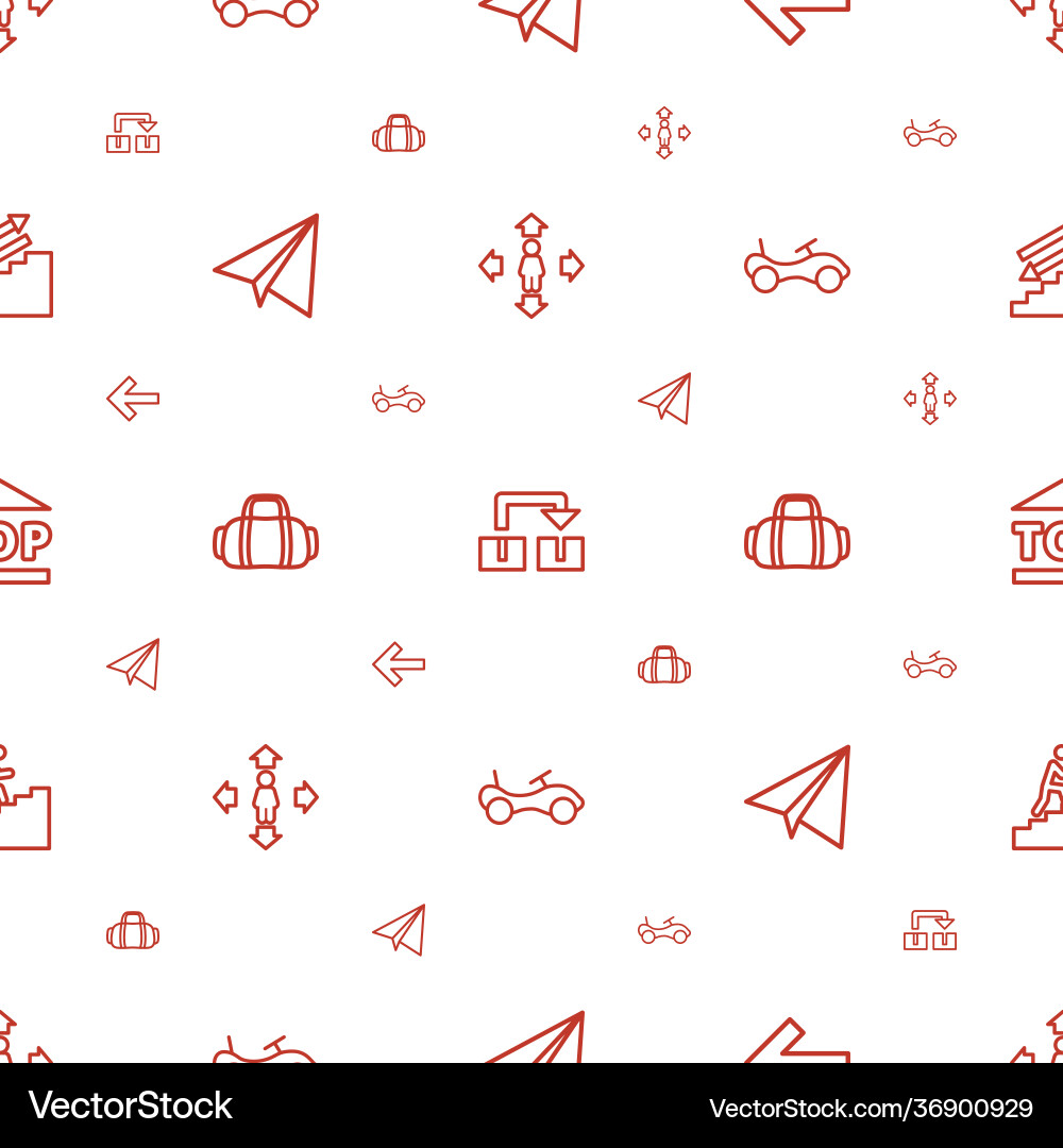 Move icons pattern seamless white background vector image