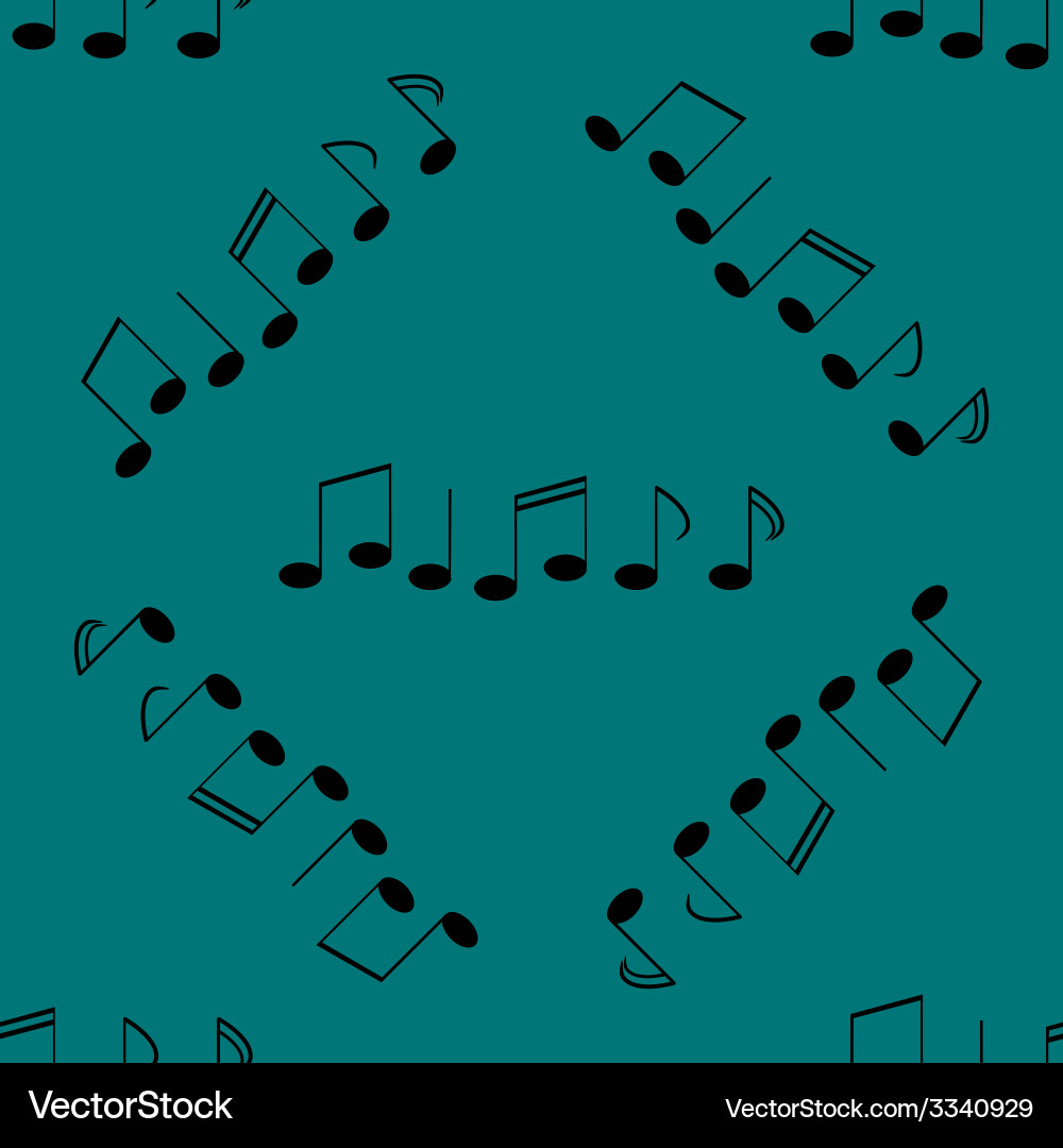 Music elements notes web icon flat design seamless vector image