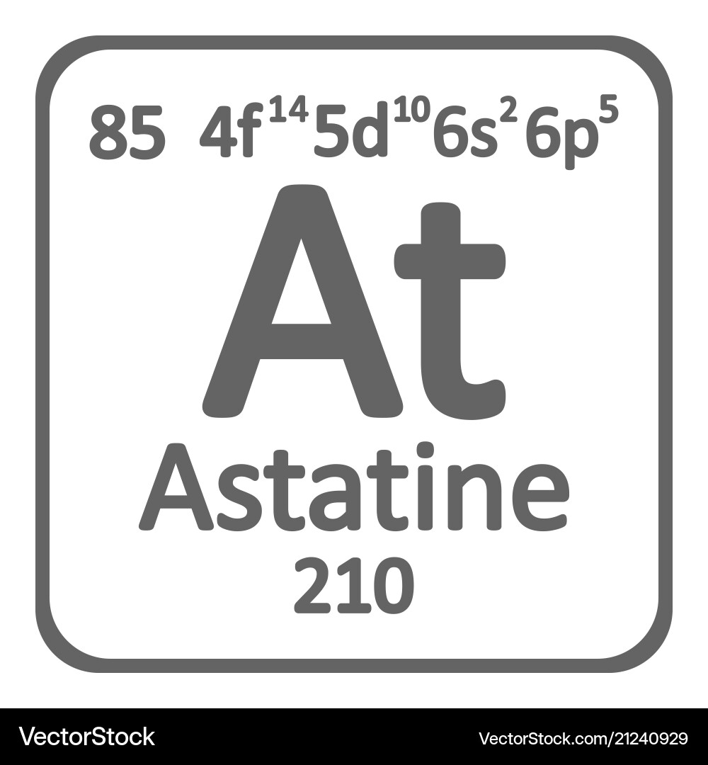 Periodische Tabelle Element Astatine Icon Periodische Tabelle Element Astatine Icon vektorbild