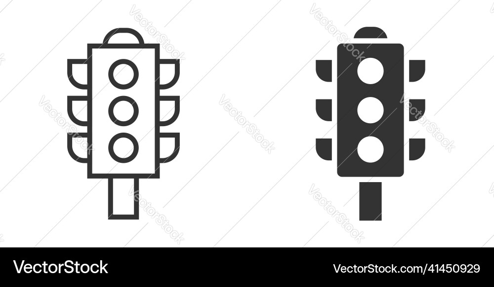 Semaphore icon in flat style traffic light vector image