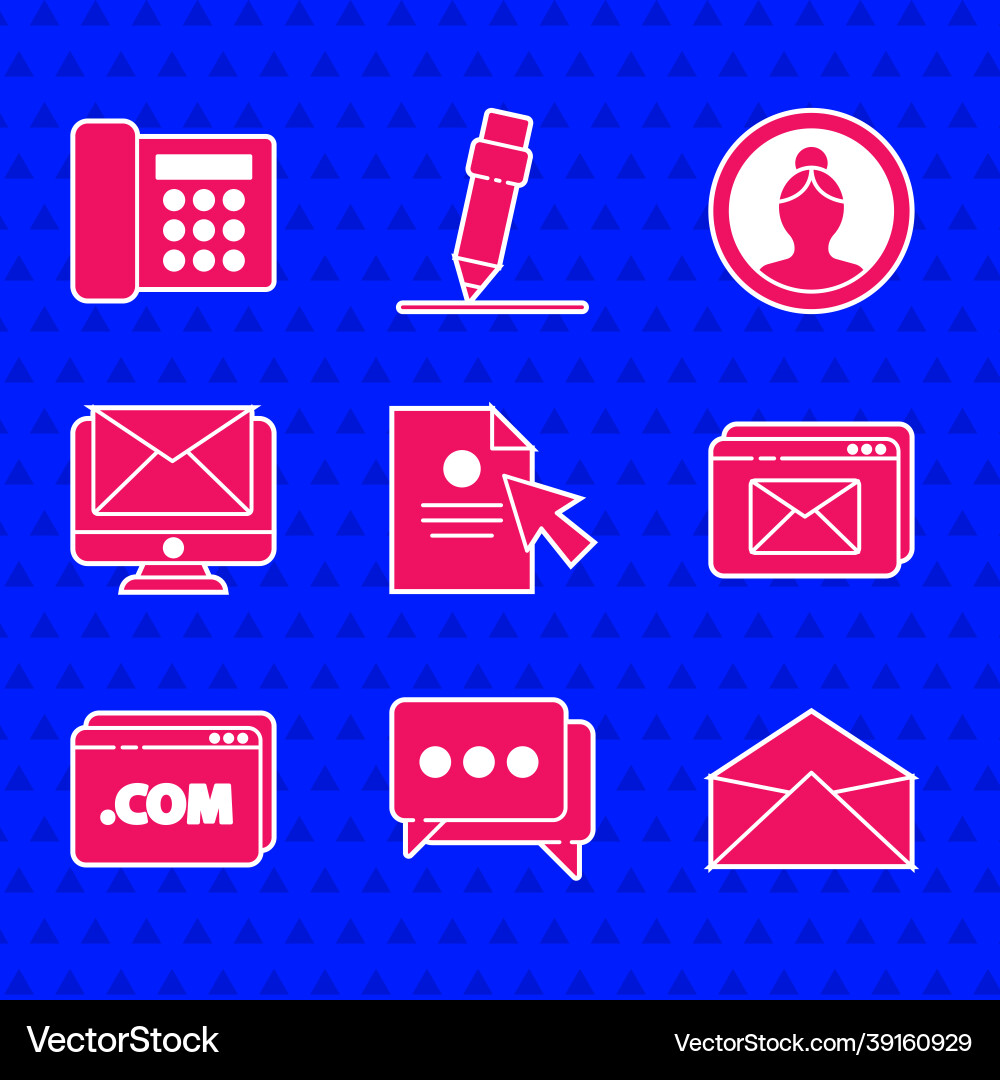 Set document and cursor speech bubble chat Set document and cursor speech bubble chat vector image