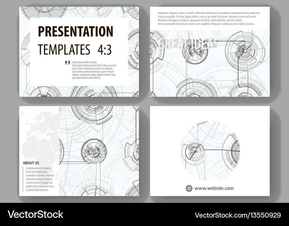 Set of business templates for presentation slides Set of business templates for presentation slides vector image
