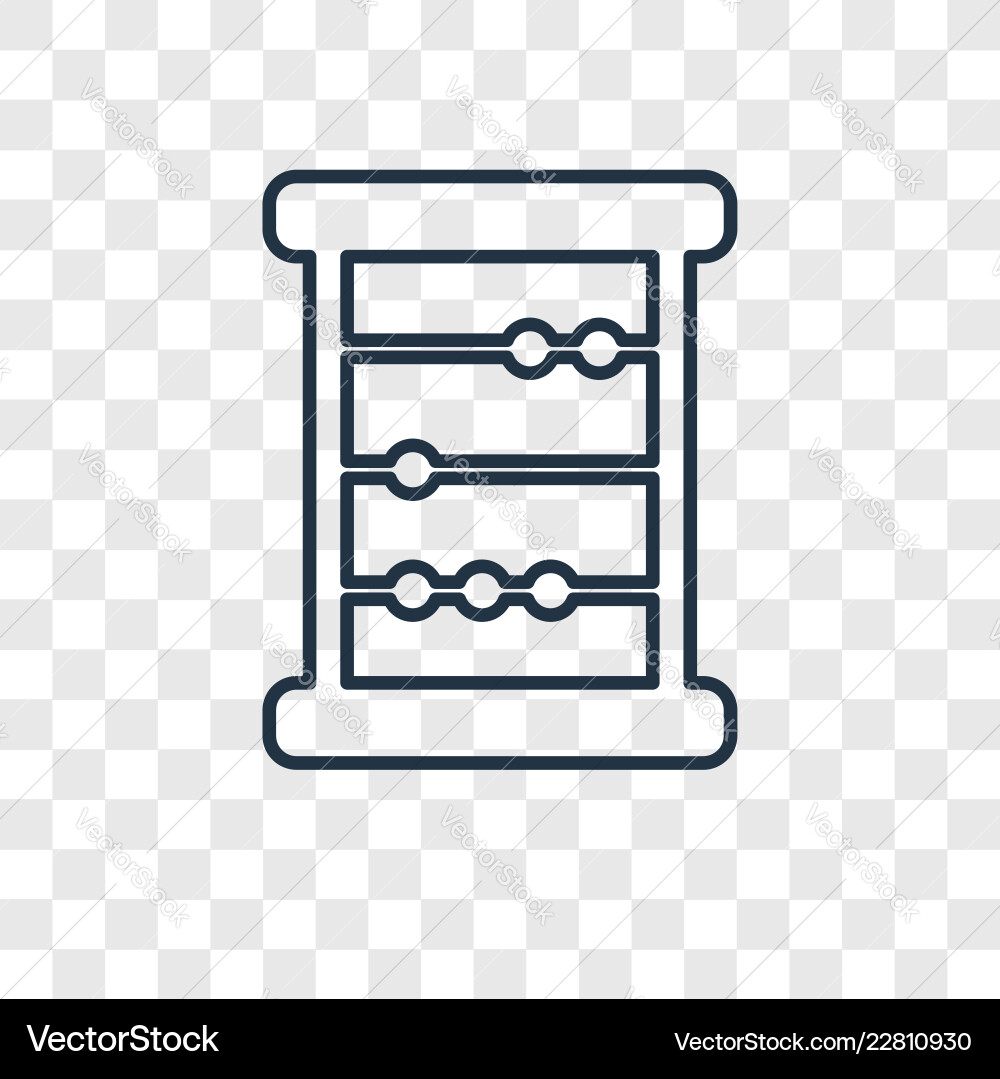 Abacus concept linear icon isolated Vector Image