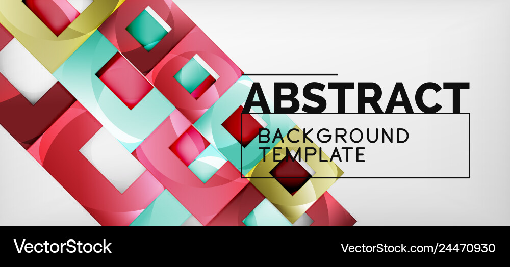 Abstract geometric background glossy square Vector Image