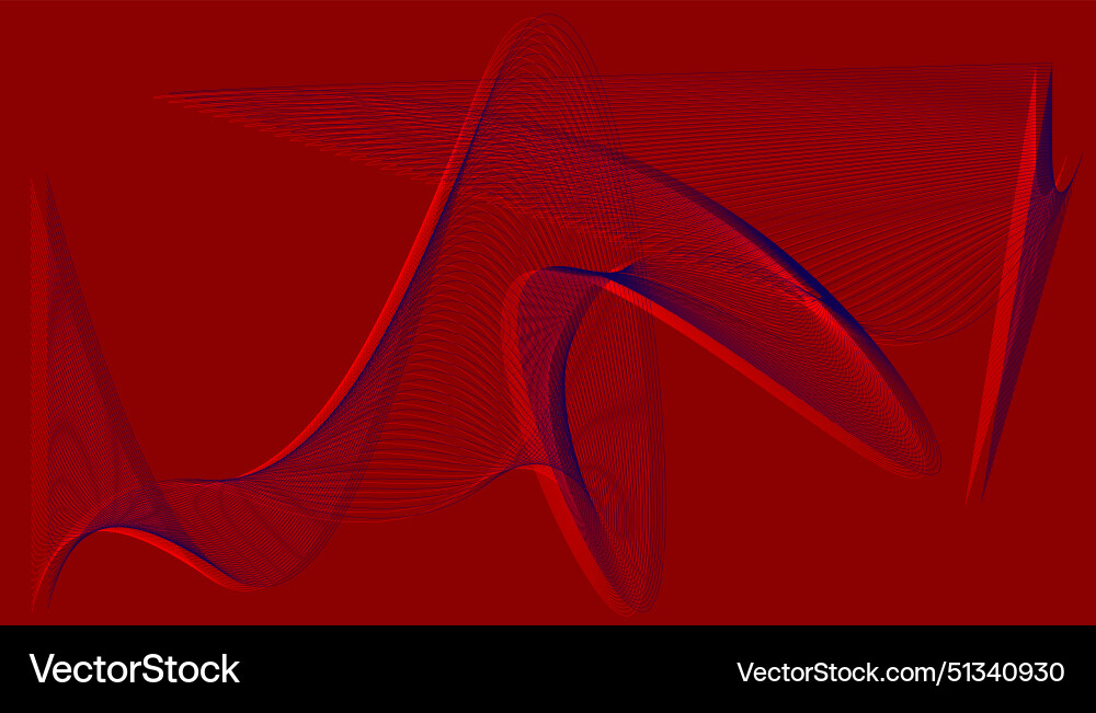 Abstract gradient background with waves Vector Image