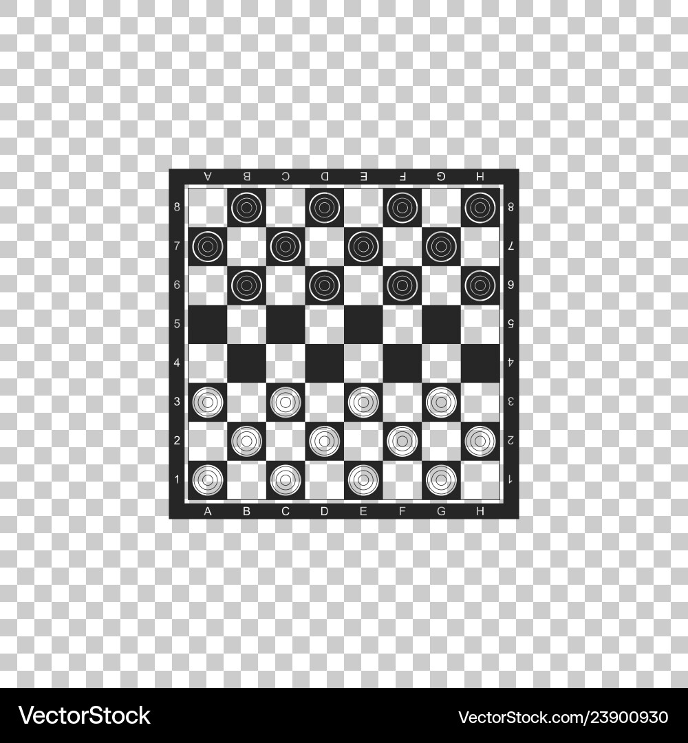 Board game of checkers icon isolated Board game of checkers icon isolated vector image