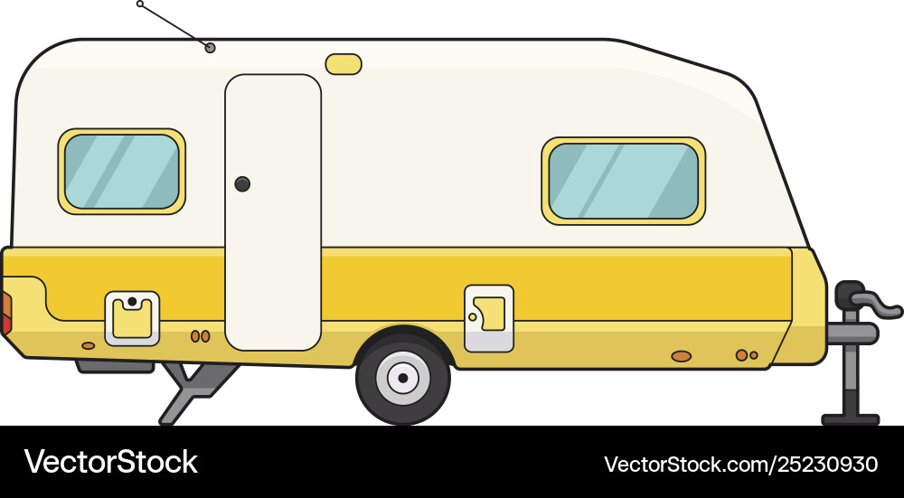 Camping trailer icon mobile motor auto Camping trailer icon mobile motor auto vector image