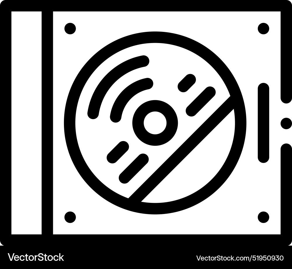 Cds icon thin linear style design isolated vector image