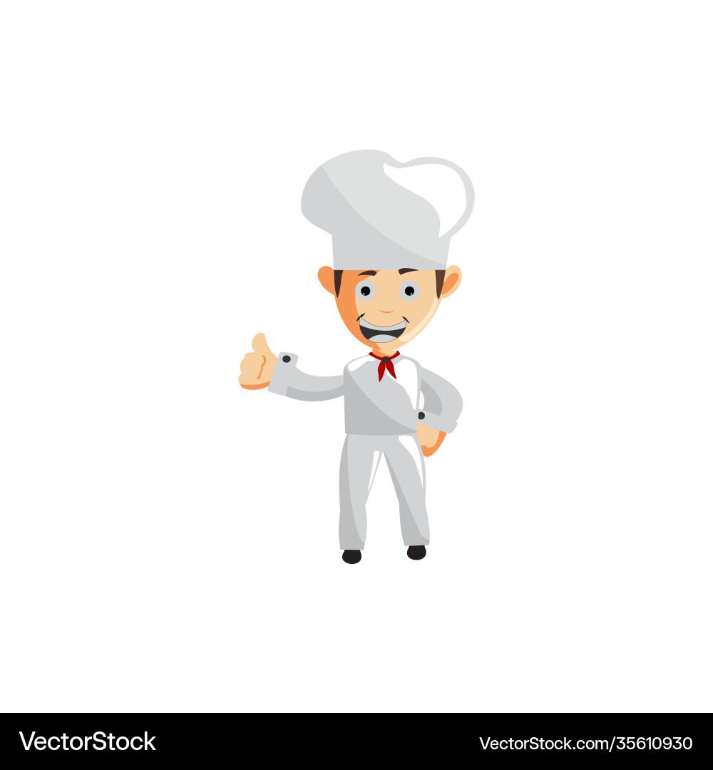 Chef character creation template pose design Chef character creation template pose design vector image
