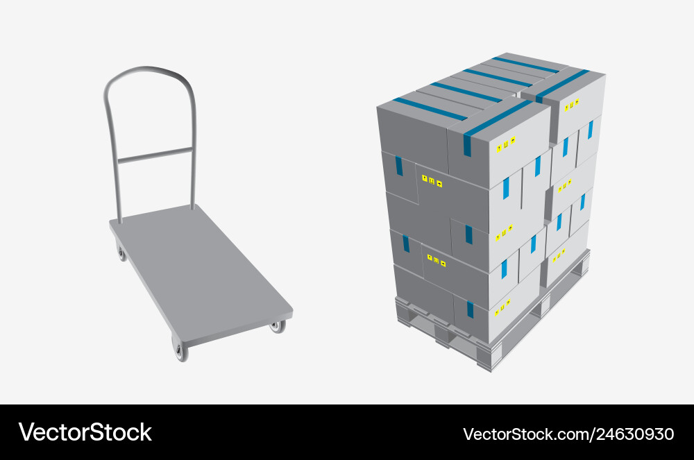 Closed box delivery of boxes with fragile signs Closed box delivery of boxes with fragile signs vector image