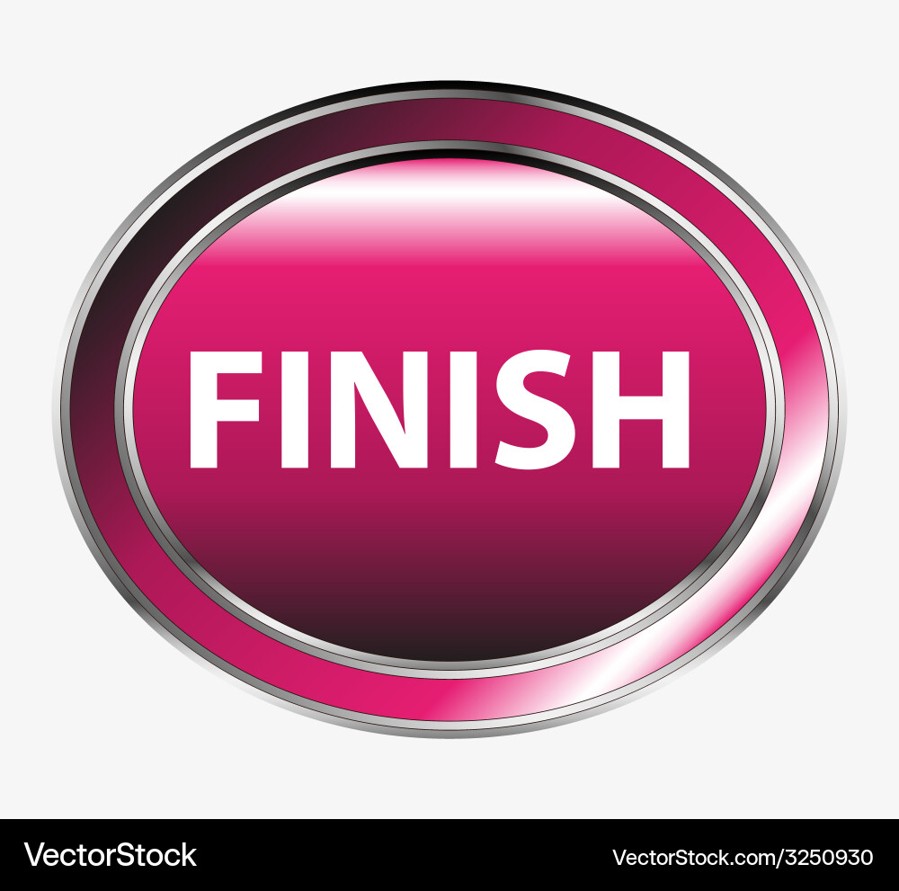 Finish button Vector Image