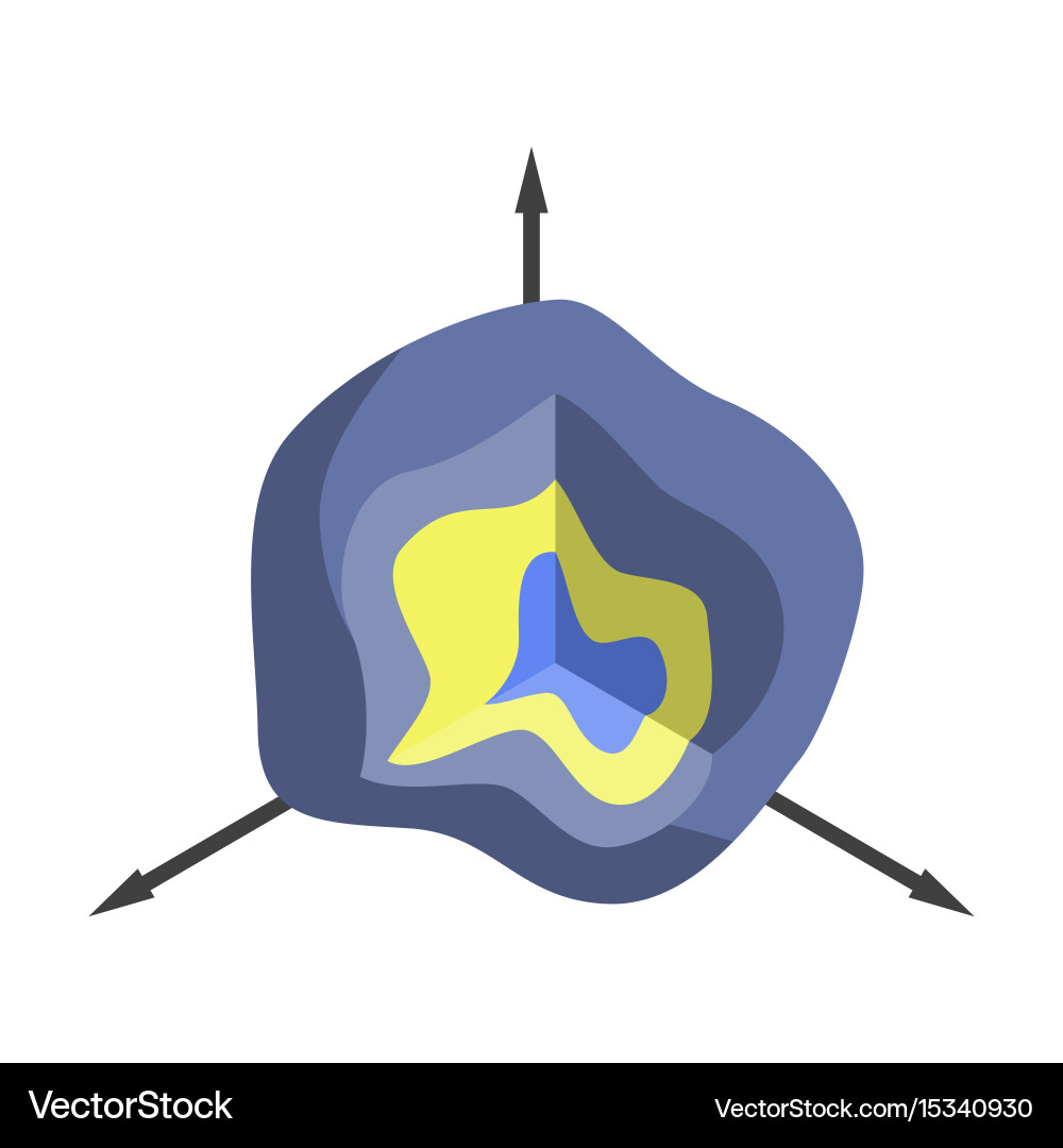 Flat icon on stylish background graph vector image