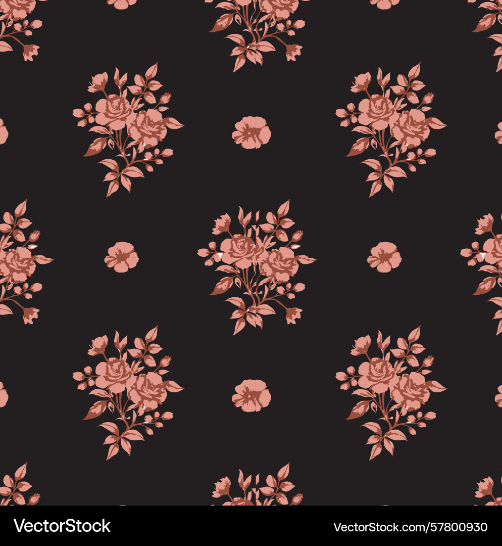 Floral seamless patterns set with abstract design Vector Image