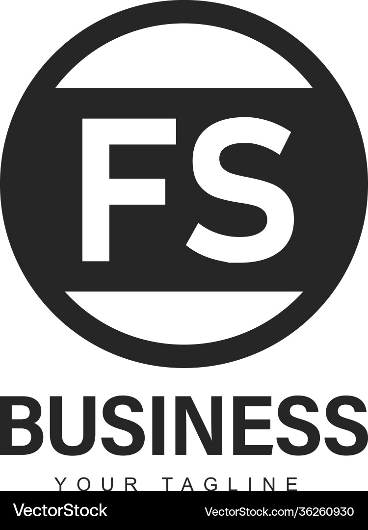 Fs initial a logo design with abstract style Fs initial a logo design with abstract style vector image